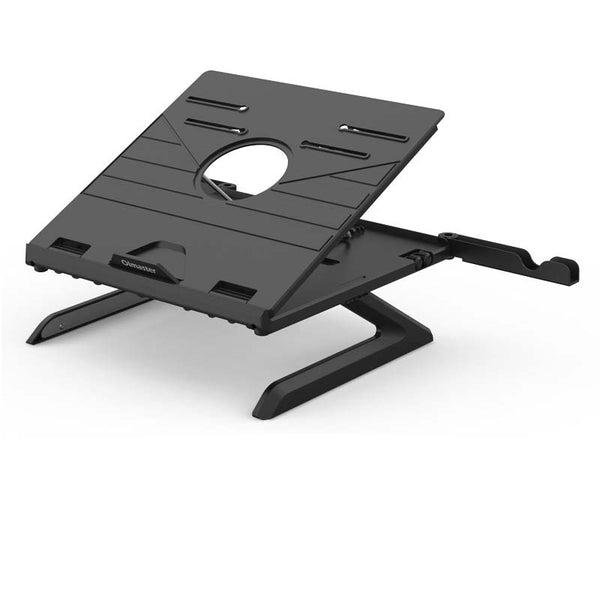 Aluminum Laptop Stand โ Adjustable Height & Angle for Desk Setup