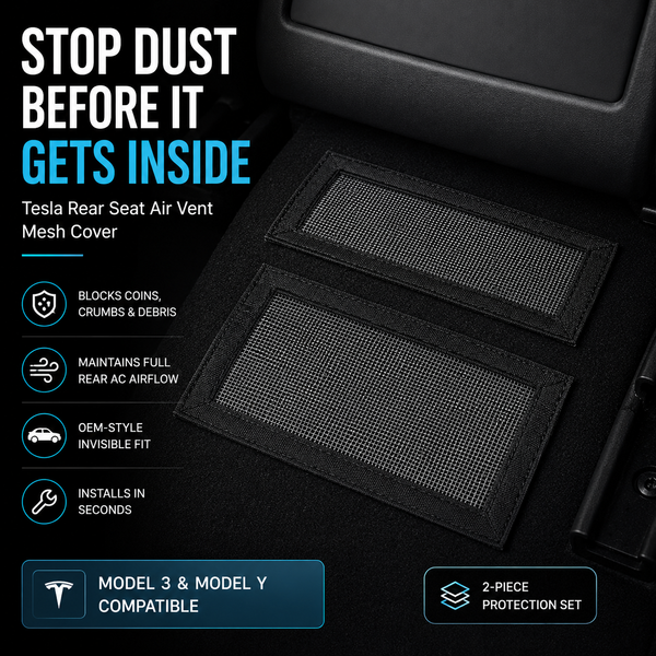 Tesla Air Vent Dust Cover — Model 3 & Y Mesh Protector