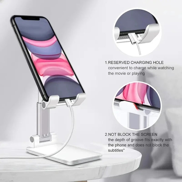 Phone & Tablet Stand – Adjustable Desk Holder for iPhone, iPad, Samsung & All Devices