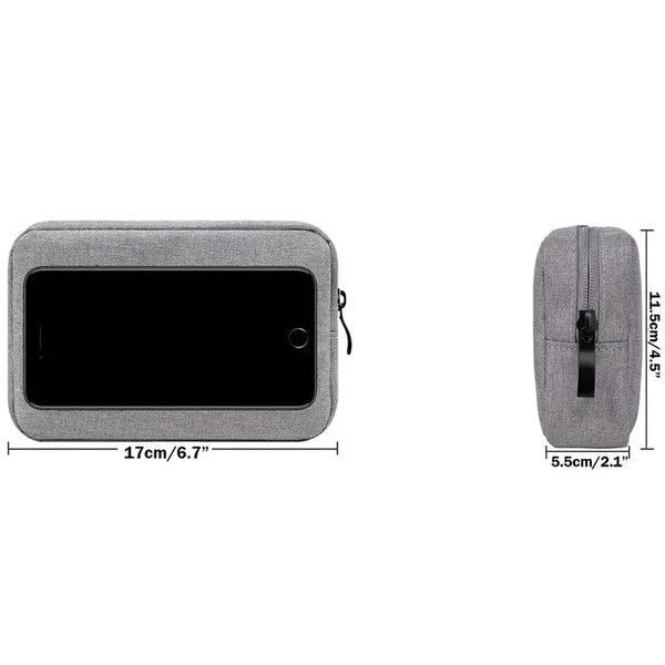 Travel Cable Organizer Bag - Compact Electronics Storage for SD Cards, Power Banks, Cords & Accessories