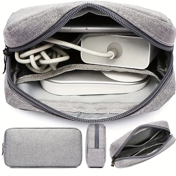 Travel Cable Organizer Bag - Compact Electronics Storage for SD Cards, Power Banks, Cords & Accessories
