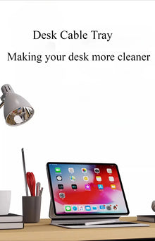 Under Desk Cable Management Tray – Hidden Wire Organizer & Cord Hider for Home Office & Gaming Setups
