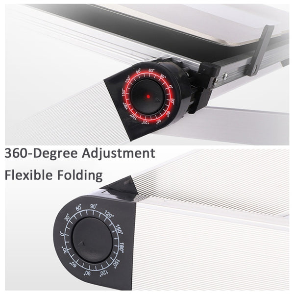 Foldable Laptop Stand — Adjustable Height & Angle for Bed, Sofa & Desk