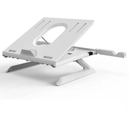 Aluminum Laptop Stand — Adjustable Height & Angle for Desk Setup