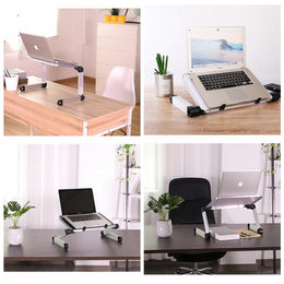 Foldable Laptop Stand — Adjustable Height & Angle for Bed, Sofa & Desk