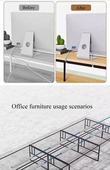 Under Desk Cable Management Tray – Hidden Wire Organizer & Cord Hider for Home Office & Gaming Setups