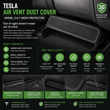 Tesla Air Vent Dust Cover — Model 3 & Y Mesh Protector