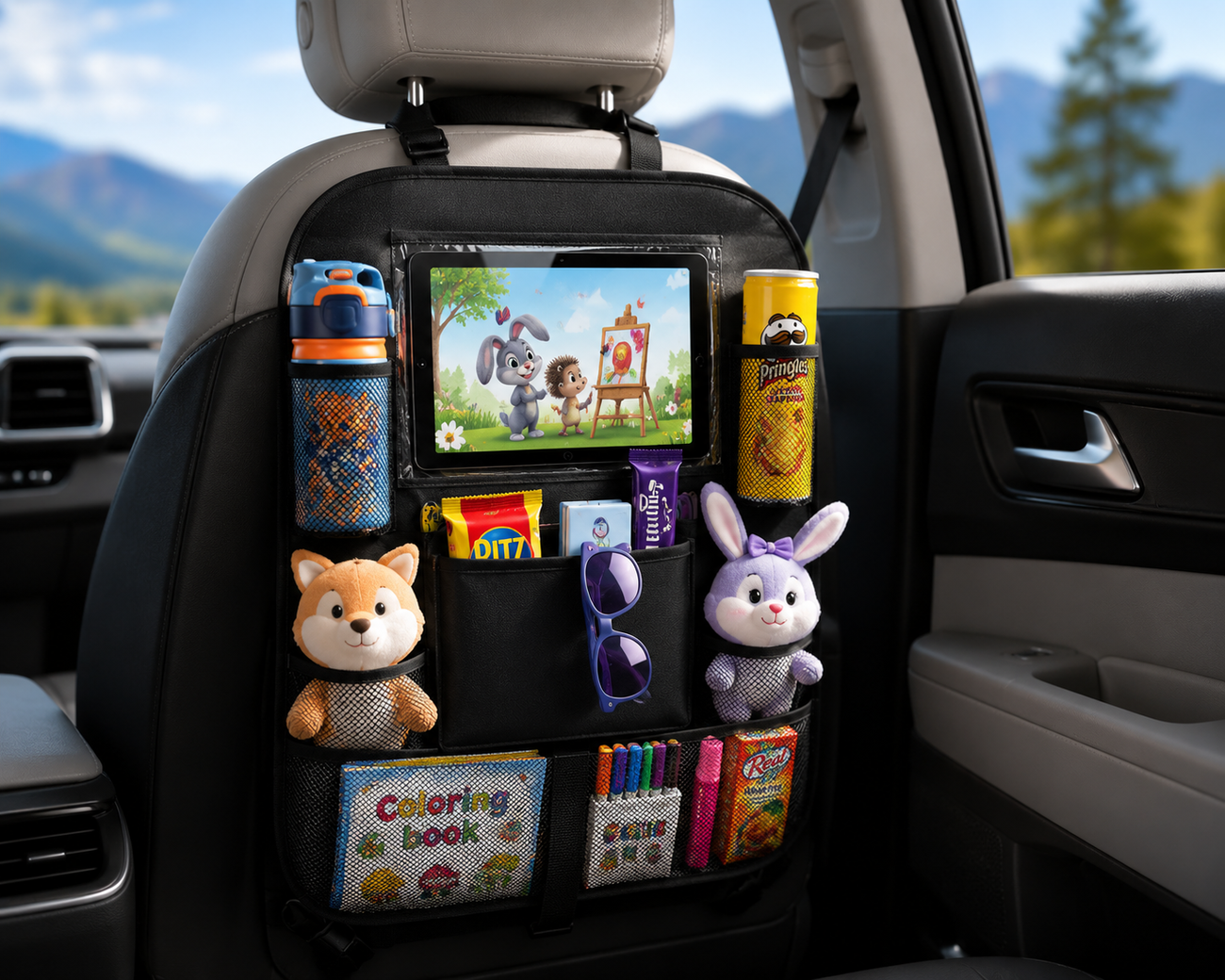 Backseat Car Organizer — Tablet Holder & Travel Storage