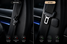 Magnetic Seat Belt Clips — PU Leather Holders (2 Pack)