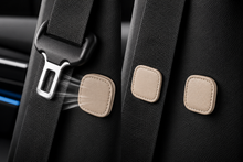 Magnetic Seat Belt Clips — PU Leather Holders (2 Pack)
