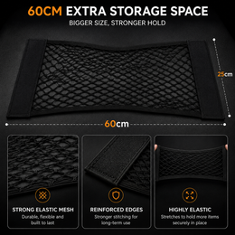 Universal Car Trunk Mesh Organizer — Storage Net Pocket