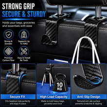 Carbon Fiber Headrest Hooks — 4PCS Car Bag Hangers