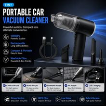 Mini Wireless Car Vacuum — 9000Pa Portable Cleaner