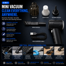 Mini Wireless Car Vacuum — 9000Pa Portable Cleaner