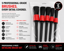 5-Piece Car Detailing Brush Set – Interior, Dashboard, Air Vents, Wheels & Trim Cleaning