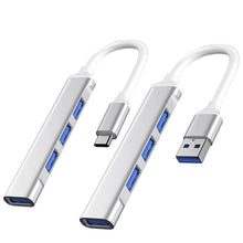 4-Port USB-C Hub 3.0 Splitter Adapter — OTG Multi-Port Expander for MacBook, Laptop & PC