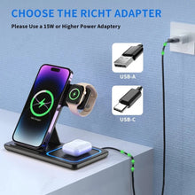 3-in-1 Wireless Charging Station – Fast Charger for iPhone, Apple Watch & AirPods