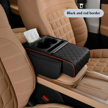 PU Leather Armrest Cushion — Console Pad with Cup Holders