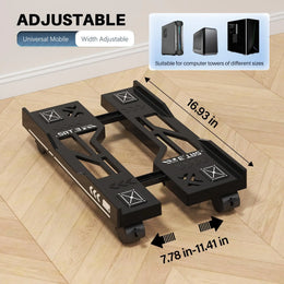 Adjustable Rolling CPU Stand — Mobile PC Tower Holder