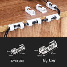 Clear Cable Clips – Self-Adhesive Wire Organizer for Desk, Car & Home | 5 / 20 / 40 / 60 Pack