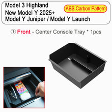 Tesla Model Y & Model 3 Center Console Organizer – Armrest Storage Box & Cup Holder for Highland & Juniper 2024–2025