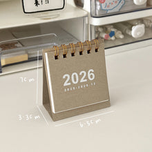 Mini Desk Calendar 2026 - Spiral Bound Desktop Calendar for Home Office & Study