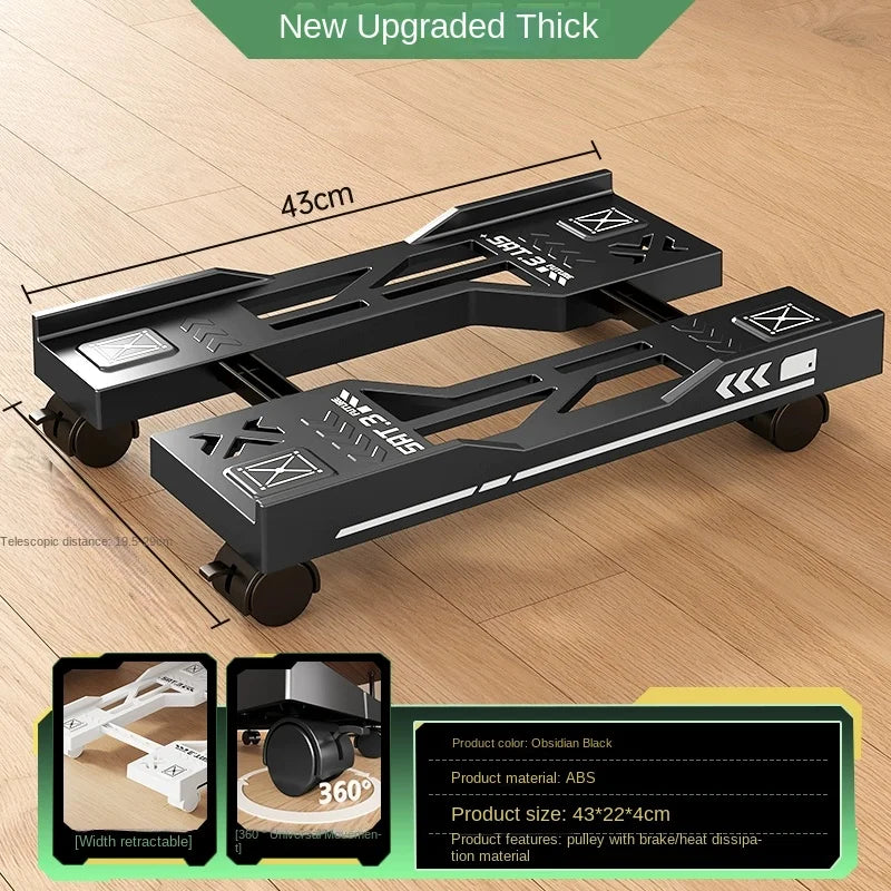 Adjustable Rolling CPU Stand — Mobile PC Tower Holder