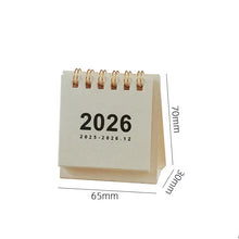 Mini Desk Calendar 2026 - Spiral Bound Desktop Calendar for Home Office & Study