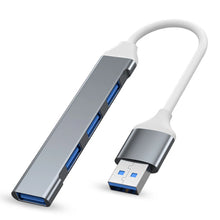 4-Port USB-C Hub 3.0 Splitter Adapter — OTG Multi-Port Expander for MacBook, Laptop & PC