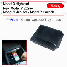 Tesla Model Y & Model 3 Center Console Organizer – Armrest Storage Box & Cup Holder for Highland & Juniper 2024–2025