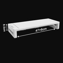 Foldable Monitor Stand Riser — Adjustable Desk Shelf with Drawer