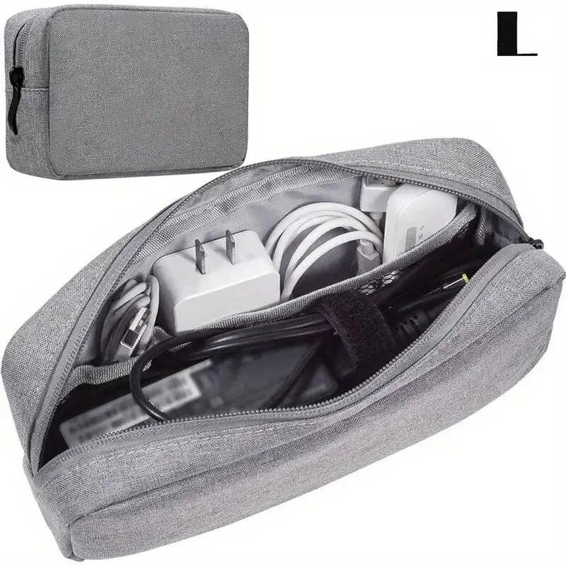 Travel Cable Organizer Bag - Compact Electronics Storage for SD Cards, Power Banks, Cords & Accessories