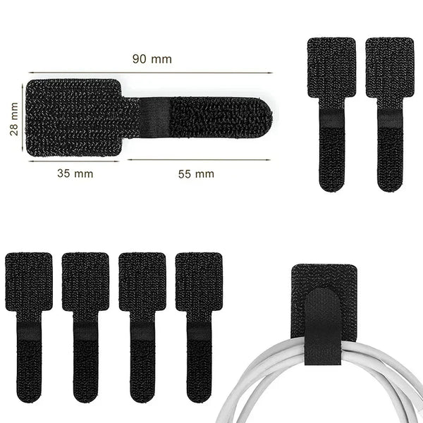 Reusable Cable Ties – Nylon Wire Management Straps for Desk, TV & Home | 5 / 10 / 20 Pack
