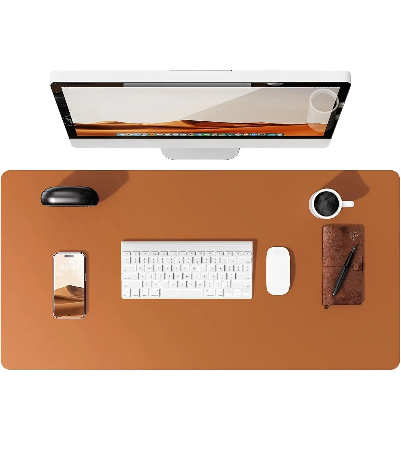 Premium Desk Mat — Waterproof PU Leather Mouse Pad