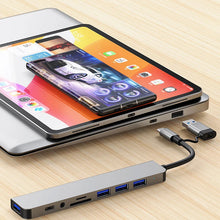 8-in-2 USB-C & USB-A Docking Station — Multi-Port Hub with SD Card Reader, 3.5mm Audio & More