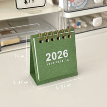 Mini Desk Calendar 2026 - Spiral Bound Desktop Calendar for Home Office & Study
