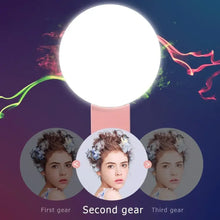 Mini LED Selfie Ring Light Portable Clip-On Fill Light with 3-Level Dimming for All Mobile Phones