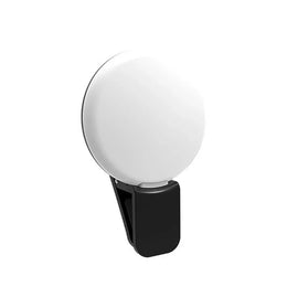Mini LED Selfie Ring Light Portable Clip-On Fill Light with 3-Level Dimming for All Mobile Phones