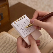 Mini Desk Calendar 2026 - Spiral Bound Desktop Calendar for Home Office & Study