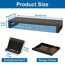 Foldable Monitor Stand Riser — Adjustable Desk Shelf with Drawer