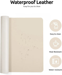 Premium Desk Mat — Waterproof PU Leather Mouse Pad