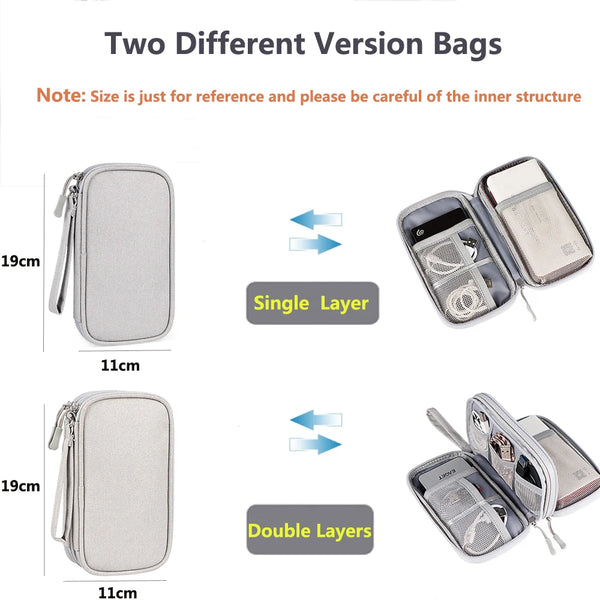 Cable Organizer Bag – Waterproof Travel Case for Chargers, USB Cables & Tech Accessories