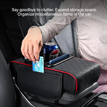PU Leather Armrest Cushion — Console Pad with Cup Holders