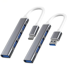 4-Port USB-C Hub 3.0 Splitter Adapter — OTG Multi-Port Expander for MacBook, Laptop & PC