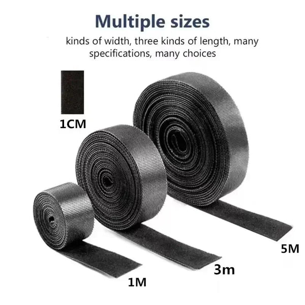 Cable Organizer Roll – Cut-to-Size Velcro Wire Winder for Desk, TV, Gaming & Travel | 1M / 5M