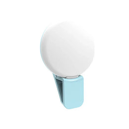 Mini LED Selfie Ring Light Portable Clip-On Fill Light with 3-Level Dimming for All Mobile Phones