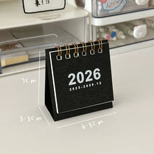 Mini Desk Calendar 2026 - Spiral Bound Desktop Calendar for Home Office & Study