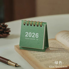 Mini Desk Calendar 2026 - Spiral Bound Desktop Calendar for Home Office & Study