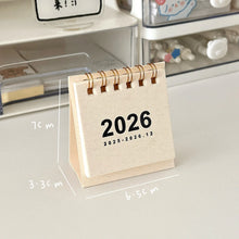 Mini Desk Calendar 2026 - Spiral Bound Desktop Calendar for Home Office & Study