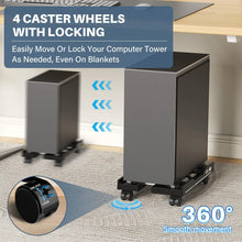 Adjustable Rolling CPU Stand — Mobile PC Tower Holder